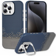 Case for iPhone 15 Pro Max, Frame Kickstand, for MagSafe, Sand Blue