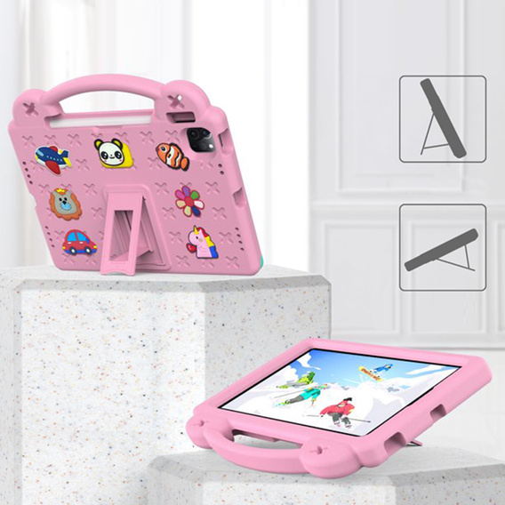 Children's case for iPad 10.9 2022 10 Gen, Cute Patterns, with stand, pink