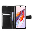 Flip case for Xiaomi Redmi 12C, Crazy Horse Wallet, black
