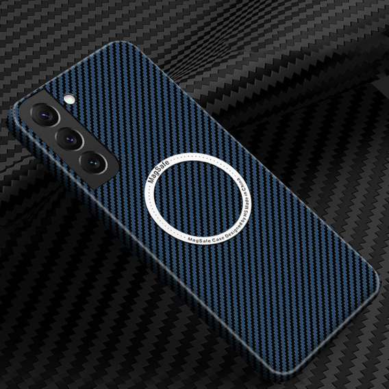 Case for Samsung Galaxy S23, Magsafe Slim Carbon, blue