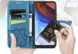 Flip case for Motorola Edge 50 Fusion 5G, Butterfly, blue