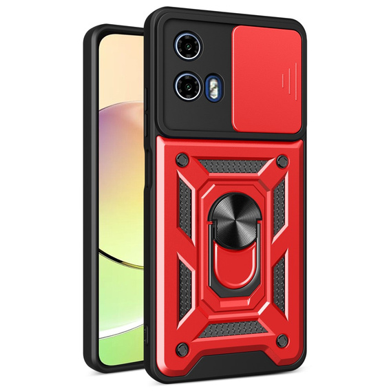 Case for Motorola Moto G24 / G24 Power / G04, CamShield Slide, red