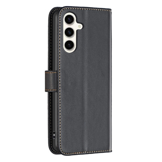 Flip case for Samsung Galaxy S23 FE, BINFEN Wallet, black + 9H glass