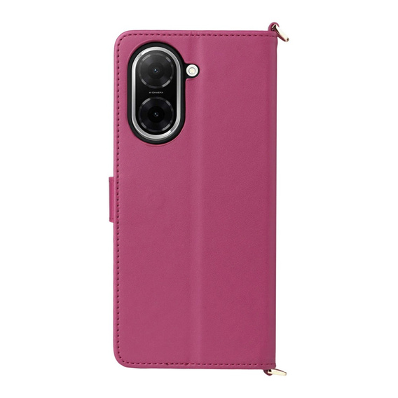Crossbody Leather Wallet flip case for Xiaomi Redmi A5, maroon