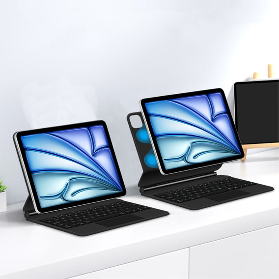Keyboard Case for iPad Air 13" 2024, Magnetic Keyboard Touchpad, black