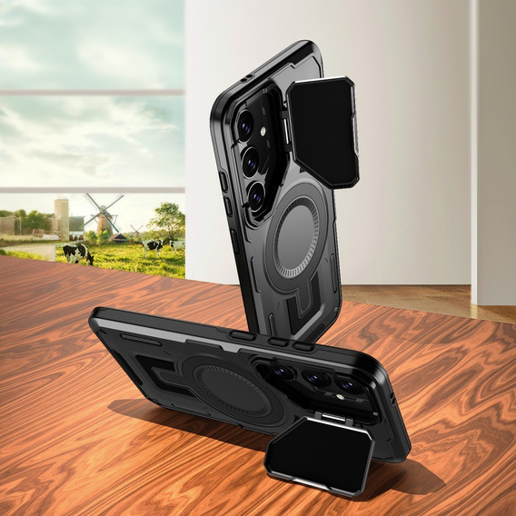 Case for Samsung Galaxy S24 FE, Military MagSafe with camera protection, black