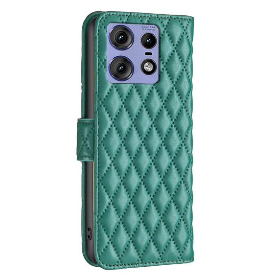Flip case for Motorola Edge 50 Pro 5G, Wallet, BINFEN COLOR, green