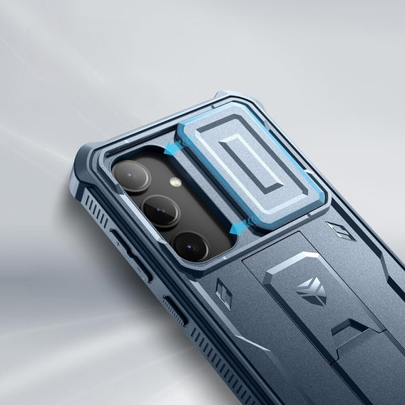 Armored case for Samsung Galaxy S24 Plus, Dexnor Full Body (Two Frames), dark blue