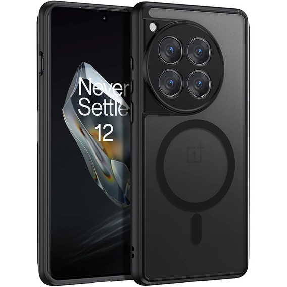 Case for OnePlus 12, for MagSafe, ERBORD Matt Case, black