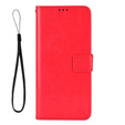 Flip case for Motorola Edge 50 Neo / Motorola ThinkPhone 25, Crazy Horse Wallet, red