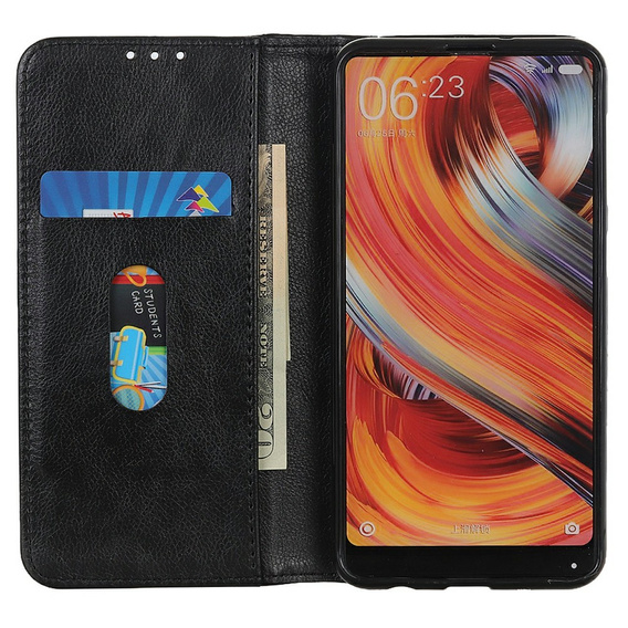 Case for Samsung Galaxy A26, Wallet Litchi Leather, black