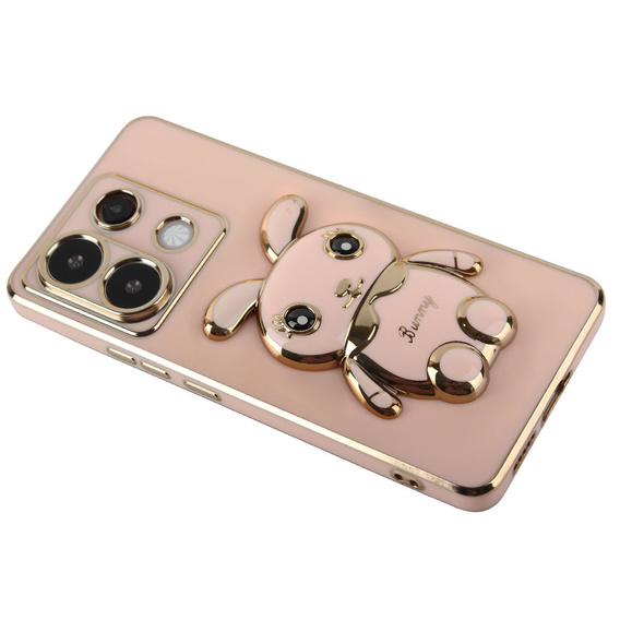 Case for Xiaomi Redmi Note 13 Pro 5G, Rabbit, pink + 9H Tempered Glass