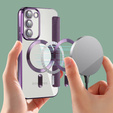 Flip case for Samsung Galaxy S23, Wallet, MagSafe, purple