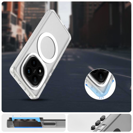 Case for Xiaomi Redmi Note 14 Pro 5G / Poco X7 5G, Fusion Hybrid, for MagSafe, transparent