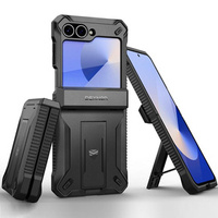 Armored Case for Samsung Galaxy Z Flip7 FE / Z Flip6, Dexnor Clip Holder, black