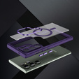 Case for Samsung Galaxy S24 Ultra, ERBORD Impact Guard, MagSafe, dark purple