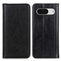 Flip case for Google Pixel 8A, Split Leather, black