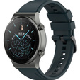 Silicone strap for Huawei Watch GT 2 Pro - Blackish Green