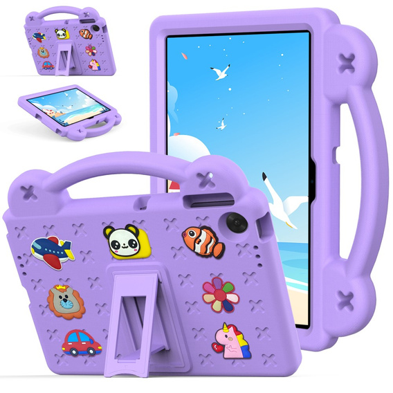 Children's case for Lenovo Tab TB311FU, Cute Patterns, with stand, purple