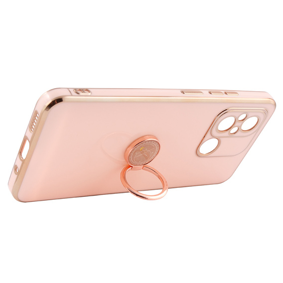 Case for Xiaomi Redmi 12C, Electro Ring, pink rose gold