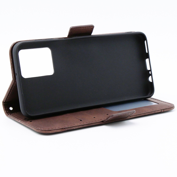 Flip case for Motorola Moto G54 5G, Card Slot, brown