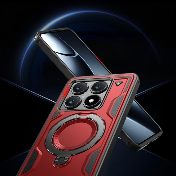 Case for Xiaomi 14T, Military MagSafe, red