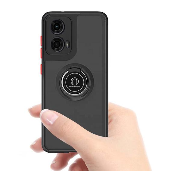 Case for Motorola Moto G24 / G24 Power / G04, Frosted Ring, black