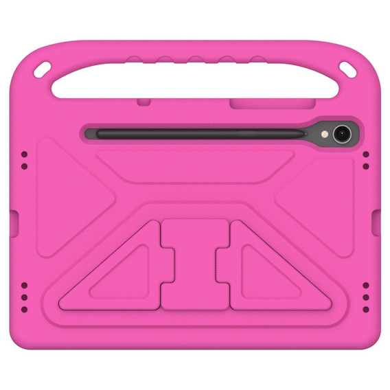 Children's case for Samsung Galaxy Tab S10 Lite / S10 FE / S9 FE, with handle, pink