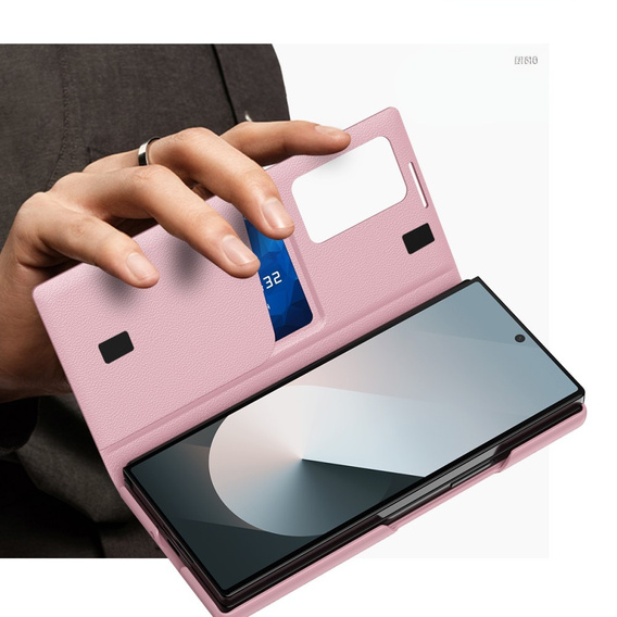 Flip case for Samsung Z Fold5 5G, Smart View Wallet, pink