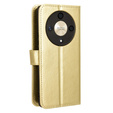 Flip case for Honor Magic 6 Lite 5G, Crazy Horse Wallet, gold