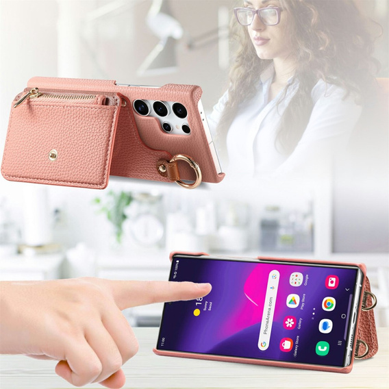 Case for Samsung Galaxy S25 Ultra, GKK Leather, black