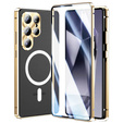 Magnetic Dual Glass MagSafe case for Samsung Galaxy S25 Ultra, gold