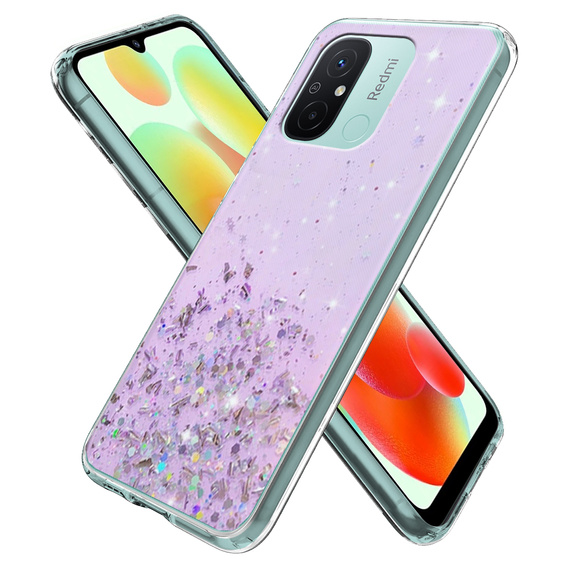 Case for Xiaomi Redmi 12C, Glittery, purple