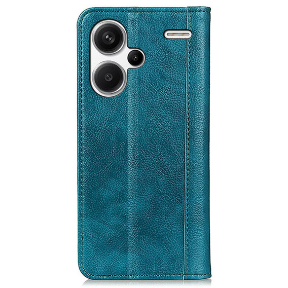 Case for Xiaomi Redmi Note 13 Pro+, Wallet Litchi Leather, green