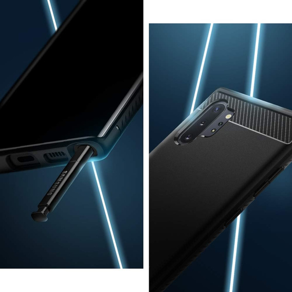 Spigen Case for Samsung Galaxy Note 10+ Plus, Rugged Armor, Black