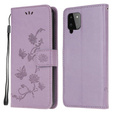 Flip case for Samsung Galaxy A22 LTE, Butterfly, light purple 