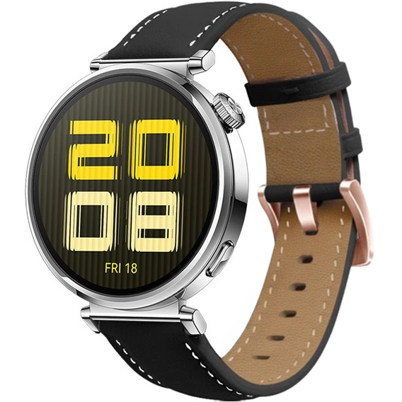 Leather Belt for Samsung Galaxy Watch 42mm - Black