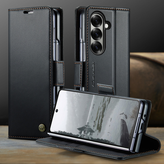 CASEME Litchi Wallet flip case for Samsung Galaxy Z Fold7 5G