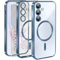 Case for Samsung Galaxy A35 5G, Electro MagSafe, blue + Screen Glass