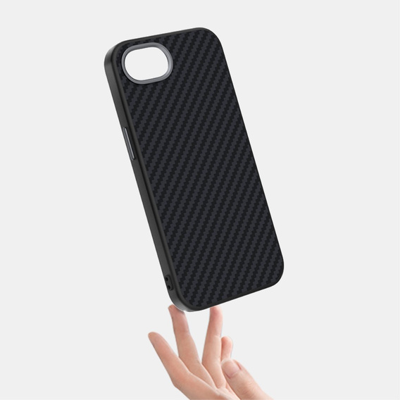 ABEEL Case for iPhone 16e, Carbon Fiber, for MagSafe, black