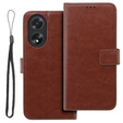 Flip case for Oppo A58 4G, Crazy Horse Wallet, brown