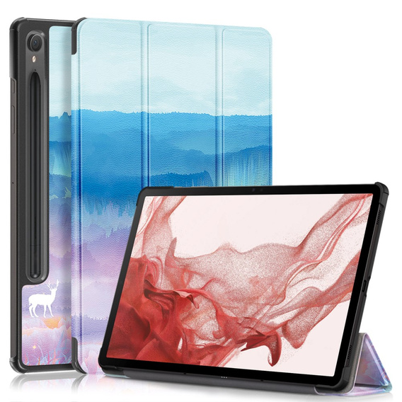 Case for Samsung Galaxy Tab S9, Smartcase Hybrid Pen Slot, deer fantasy