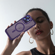 Case for iPhone 15 Pro, ERBORD Impact Guard, MagSafe, dark purple