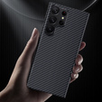 Case for Samsung Galaxy S23 Ultra, Aramid Fiber Cover, black