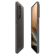 Spigen case for Samsung Galaxy S25, Liquid Air, black + 9H Tempered Glass
