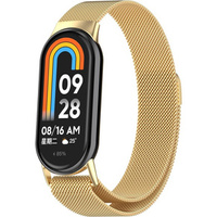 Milanese Bracelet Strap with Case for Xiaomi Smart Band 10 / 9 / 8, gold