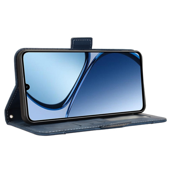 Flip case for Realme C63, Card Slot, dark blue
