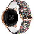 Silicone Strap for Samsung Galaxy Watch Active 20mm, Colorful Skull