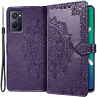 Flip case for Realme 9i / Oppo A96, Mandala, purple