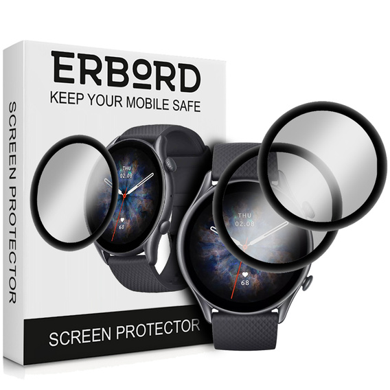2x ERBORD Hybrid Glass for Amazfit GTR 3 / 3 Pro